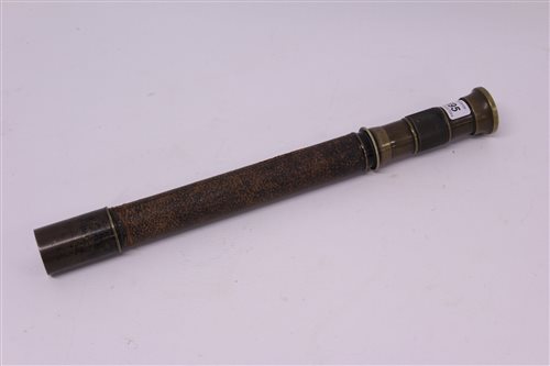 Lot 1595 - Unusual 19th century brass spotting telescope...