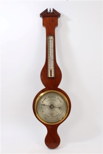 Lot 1671 - 19th century banjo barometer with 8 inch