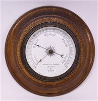 Lot 1676 - Edwardian barometer by Negretti & Zambra, in...