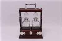 Lot 1529 - Contemporary Silverer mounted two-bottle...