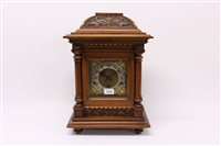 Lot 1534 - Early 20th century mantel Clocksck with eight...