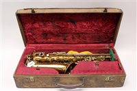 Lot 1649 - Late 1930s Selmer Alto saxophone in a fitted...