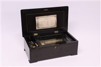 Lot 1514 - 19th century Swiss cylinder Musical...