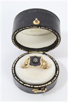 Lot 1278 - Victorian gold, diamond and enamel mourning...