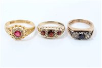 Lot 1280 - Late Victorian gold (18ct) ruby and diamond...