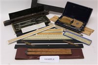 Lot 1634 - Large collection of drawing instruments -...