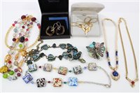 Lot 1304 - Small group of designer costume Jewellerylery -...