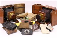 Lot 1629 - Four vintage Cameraseras, two mahogany and...