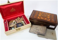 Lot 1271 - Two Jewellerylery boxes with contents -...