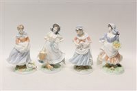 Lot 105 - Four Royal Worcester Old Country Ways limited...