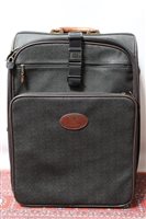 Lot 3056 - Vintage Mulberry black scotch grain suitcase...