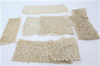 Lot 3069 - Box of antique and later lace - including...