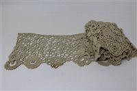 Lot 3071 - Antique and later lace - including wide length...