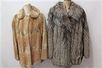 Lot 3075 - Ladies' fox fur jacket and mid-brown fur...