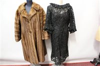 Lot 3083 - 1950s vintage Hardy Amies black tape lace...