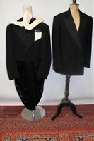 Lot 3087 - Gentlemen's 1938 black tailcoat, grosgrain...