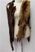 Lot 3094 - Vintage mink six-pelt stole, plus a mink three-...