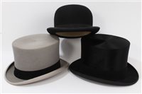 Lot 3110 - Gentlemen's vintage black top hat, by Lock &...