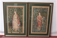 Lot 3118 - A pair of large mythological theme tapestries -...