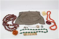 Lot 3211 - Vintage costume jewellery - to include coral...