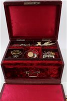 Lot 3247 - Jewellery box with contents - including a...