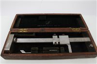 Lot 3699 - NSF Height gauge in a wooden case, together...