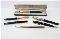 Lot 3705 - Vintage pens - including two rolled gold...