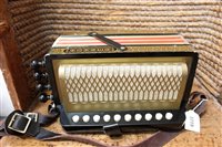 Lot 3719 - Vintage Hohner one-row button accordion in...