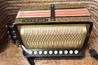 Lot 3721 - Vintage Hohner one-row button accordion, in...