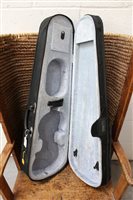 Lot 3727 - Modern fitted three-quarter violin case