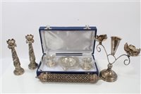 Lot 3746 - Pair of Indian silver / white metal...