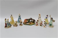 Lot 3755 - Twelve Royal Doulton Disney Showcase...