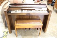 Lot 3768 - 1930s Eavestaff Pianette mini piano in walnut...