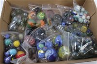 Lot 3770 - Collection of coloured glass marbles