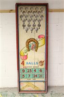 Lot 3778 - Fairground stall wooden ball game