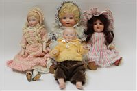 Lot 2721 - Dolls - selection of various sized dolls -...