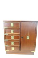 Lot 3557 - Contemporary microscope cabinet with main...