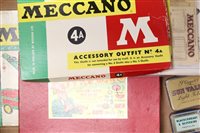 Lot 2772 - Meccano outfit no. 3, accessory outfits no's...