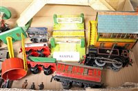 Lot 2773 - Railway - 00 gauge Tinplate Clockwork...