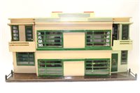 Lot 2755 - Dolls' House - 1920s - flat roof, painted...