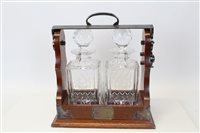 Lot 3558 - Contemporary mahogany two-bottle locking...