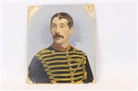 Lot 3653 - Late 19th century hand-coloured photographic...