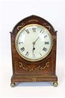 Lot 3551 - Regency bracket clock with eight day single...