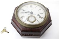 Lot 3550 - Late 19th century American wall clock by Seth...