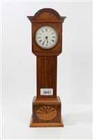 Lot 3651 - Late 19th century miniature longcase clock...