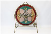 Lot 3512 - Victorian stained glass fire screen of...