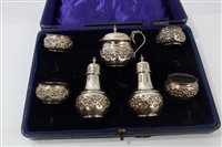 Lot 3647 - Late Edwardian / early George V silver six...