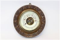 Lot 3517 - Early 20th century aneroid barometer with...