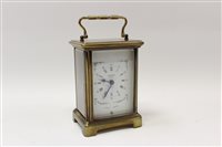 Lot 3508 - 20th century French carriage clock with eight...