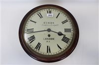 Lot 3523 - Late 19th / early 20th century wall clock with...